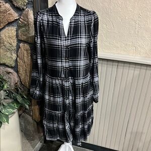 Black and White Plaid Women's Dress